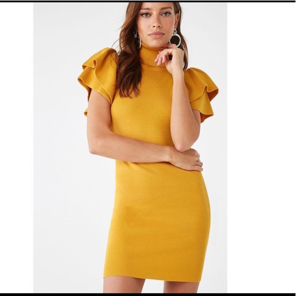 Forever21 puff sleeve sweater dress